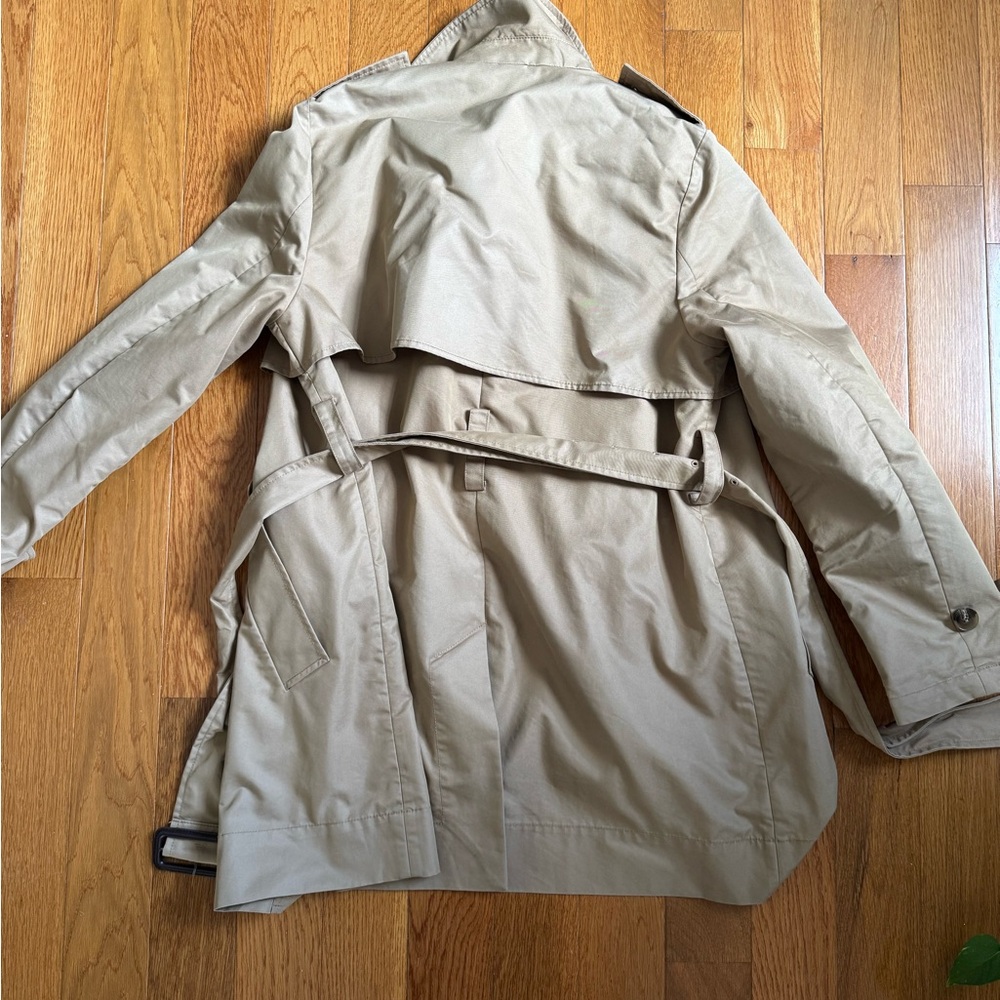 Water Repellent Beige Trench Coat with Belt - Picture 5 of 5